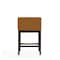 Manhattan Comfort Kingsley Counter Stool in Camel and Dark Walnut, PK2 2-CS005-CL - alternate 6